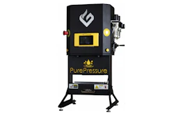 The Pikes Peak V2 Rosin Press (pictured) offers 5 tons of force.