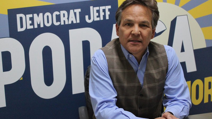 Gubernatorial candidate Jeff Apodaca at his campaign headquarters in Albuquerque, N.M., Thursday, April 19, 2018.