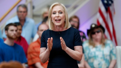 Sen. Kirsten Gillibrand on Sunday, June 2, 2019, in Dubuque, Iowa.