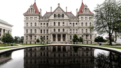 Exterior view of the New York state Capitol Wednesday, June 19, 2019, in Albany, N.Y.