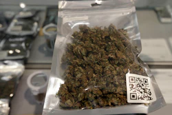 In this photo taken Thursday, June 20, 2019, packaged smokable hemp flower is seen on the counter at the Hemp Farmacy in Raleigh, N.C.