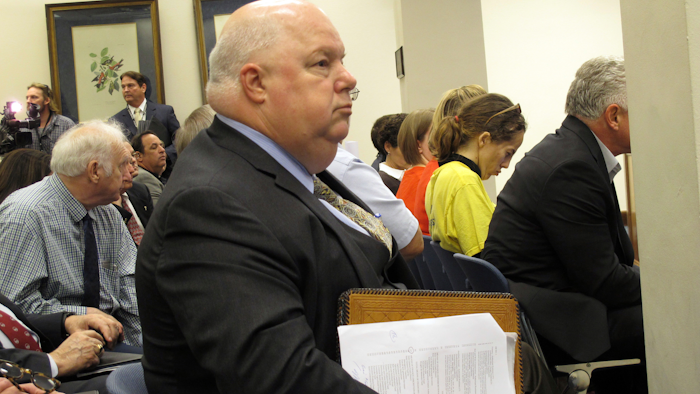 In a Thursday, March 3, 2016, file photo, Agriculture Commissioner Mike Strain sits in the Senate Finance Committee ahead of a hearing in Baton Rouge, La.