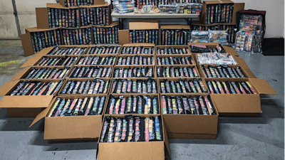 This photo, provided Nov. 7, 2019, shows some of the 75,000 THC vaping cartridges seized by Minnesota's Northwest Metro Drug Task Force.