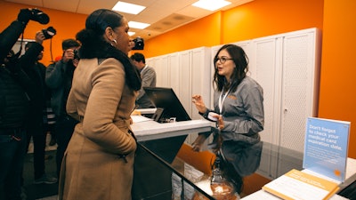 Illinois Lt. Gov. Juliana Stratton orders at Sunnyside* Lakeview dispensary on January 1, 2020.