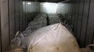 This undated photo shows a seizure of 6,701 pounds cannabis that the owner says is industrial hemp but that Idaho authorities said was marijuana.