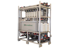 The AEtrium Automated Dosing Unit (ADU) can deliver 16 gallons per minute of precision volumetric dosing to 8 programmable channels of irrigation.