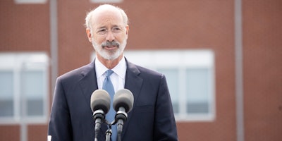Pennsylvania Gov. Tom Wolf at a press conference.