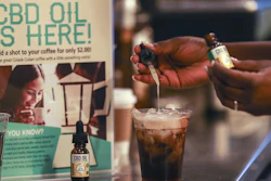 A worker adds CBD oil to a drink at a coffee shop in Fort Lauderdale, Fla., Jan. 4, 2018.