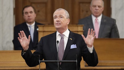 New Jersey Gov. Phil Murphy during his budget address in Trenton, Feb. 25, 2020.