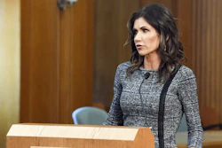 South Dakota Gov. Kristi Noem in Sioux Falls, Oct. 13, 2020.