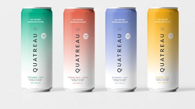 Quatreau CBD-Infused sparkling waters.