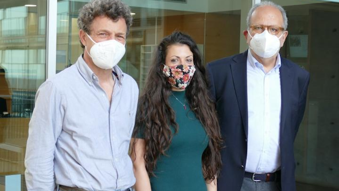 Researchers Rafael Maldonado, Maria Gallo and David Andreu.