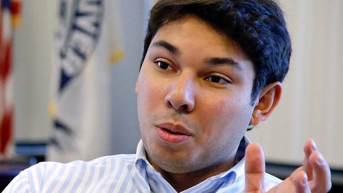 Mayor Jasiel Correia in his office in Fall River, Mass., Jan. 6, 2016.