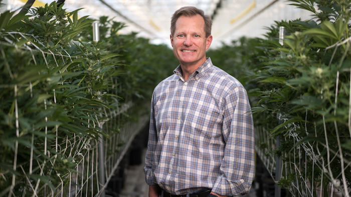 Copperstate Farms Co-founder and Managing Director Fife Symington at the company's 1.7-million-square-foot greenhouse in Snowflake, Arizona.