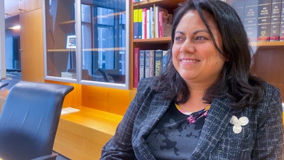 New Zealand Associate Health Minister Dr. Ayesha Verrall in her office in Wellington, Dec. 9, 2021.