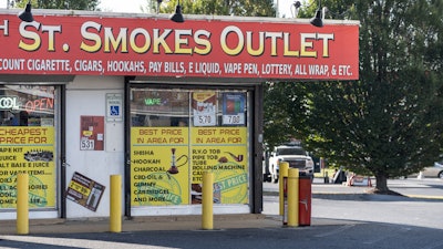 Vape and cigarette store, Berks County, Pa., Oct. 2019.