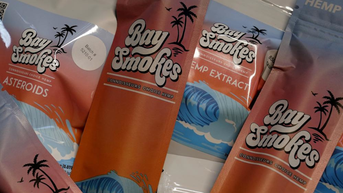 Products offered by online shop Bay Smokes, Sunny Isles Beach, Fla., July 22, 2021.