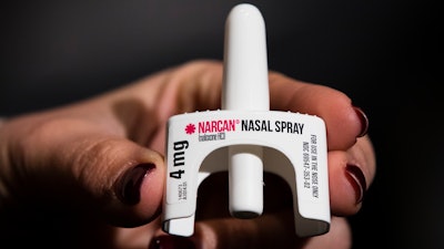 Narcan displayed during training for employees of the Public Health Management Corp., Philadelphia, Dec. 4, 2018.