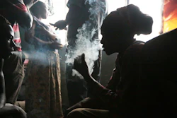 A group of men use drugs, Harare, Zimbabwe, Nov 20, 2021.