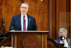 State Rep. Tommy Pope, R-York, speaks after being re-elected House Speaker Pro Tem during the House's organization session on Tuesday, Dec. 1, 2020, in Columbia, S.C. A seven-year fight to pass a medical marijuana bill may have abruptly ended Wednesday, May 4, 2022 in South Carolina when a House leader ruled the proposal contains an unconstitutional tax hike and cannot be considered further.