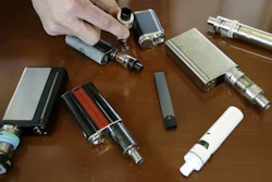 Vaping is popular with high school students – as shown in this photo of vapes confiscated at a New York high school – but it is on the decline.