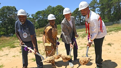 From left to right: Barré Hamp (partner and consultant with Conor Green, Shinnecock member), Chenae Bullock (Managing Director, Little Beach Harvest), Dana Arvidson (COO, TILT Holdings), Chairman Bryan Polite (Shinnecock Indian Nation).