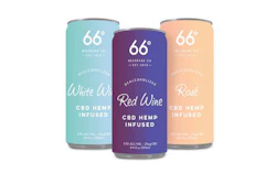 The CBD-infused wine beverages contain 25 mg of broad spectrum CBD.