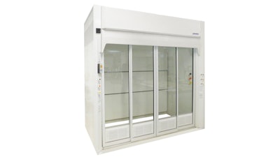 UniFlow FM Fume Hoods are designed for operations where a tall apparatus is used or large diameter equipment is rolled into the work area.