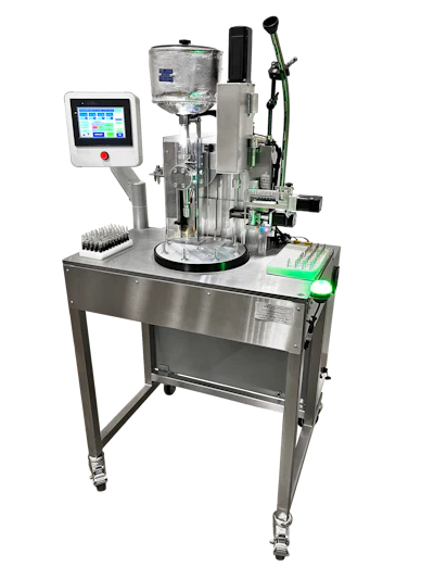 The VFC 100 has a consistent fill accuracy of ±.02 ml at up to 15 cartridges per minute.