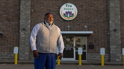 This undated photo provided by Institute for Justice shows Clarence Cocroft II, who opened Tru Source Medical Cannabis in Olive Branch, Miss.