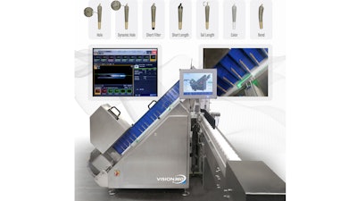 The Vision360 Inspection System from WeighPack Systems automatically inspects pre-roll filter, body and twist for length, depth, cuts, tares and any other irregularities.