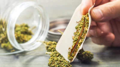 A hand-rolled infused joint.