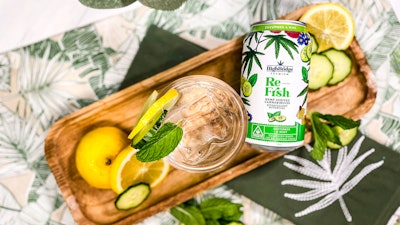 HighBridge's Re-Frsh is a seltzer infused with cannabis, cucumber and mint.