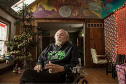 John Sinclair talks at the John Sinclair Foundation Café and Coffeeshop, Dec. 26, 2018, in Detroit.