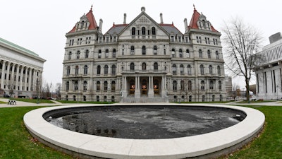 The New York Capitol is seen, Dec. 14, 2020, in Albany, N.Y. New York Gov. Kathy Hochul, on Monday, April 15, 2024, announced the framework of a $237 billion budget that includes broad plans to to drive new housing construction, address the influx of migrants and crack down on illegal marijuana shops.