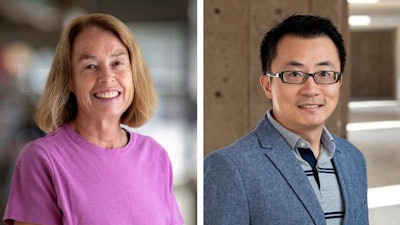 From left: Pamela Maher and Zhibin Liang.