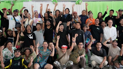 Members of a pro-cannabis group gather at Public Health Ministry to oppose Thai government's plan to relist cannabis as narcotics in Nonthaburi province, Thailand, Thursday, May 16, 2024.