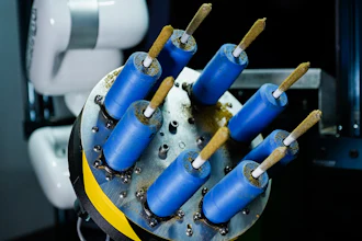 The Stardust automated kief-coating robot from Sorting Robotics.