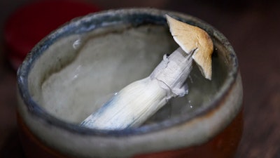 Mushrooms for patient use are shown at a psilocybin service center in Gresham, Ore., Monday, Nov. 18, 2024.