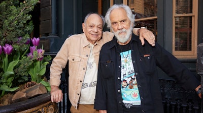 Cheech Marin, left, and Tommy Chong of Cheech and Chong pose for a portrait on Wednesday, April 23, 2025, in New York.