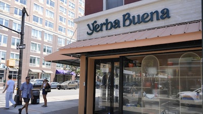 Yerba Buena, a marijuana dispensary, is seen in the Brooklyn borough of New York, Tuesday, Aug. 12, 2025.