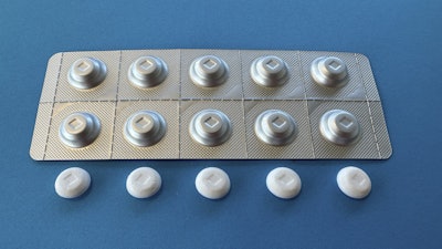 This photo provided by Catalent shows Catalent's MindMed's formulation of LSD.