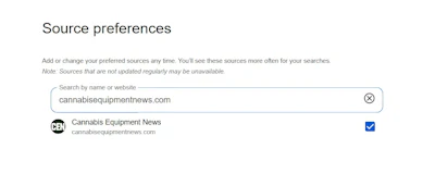 Cannabis Equipment News Preferred Google Source