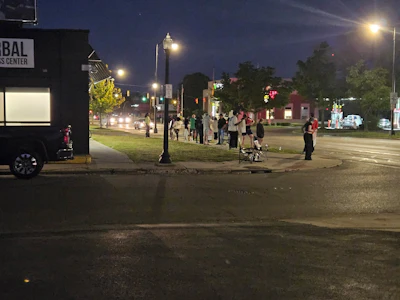 Photos from the strike line at the Herbal Wellness Center dispensary in Columbus, Ohio.