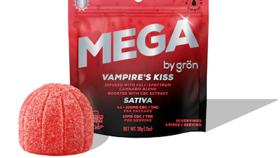 The Vampire’s Kiss MEGA has a 1:1 CBC/THC ratio.