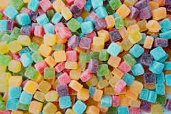A finished batch of assorted flavors of Melt-To-Make gummies.