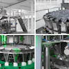 Industrial packaging machinery with multihead weigher and filling equipment