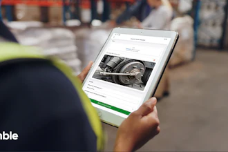 Technician viewing new Limble mobile app.