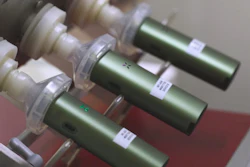 PAX evaluates the aerosol produced by their dry herb cannabis vaporization devices in their lab in San Francisco, California.
