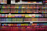 Disposable flavored electronic cigarette devices are displayed for sale at a store in Pinecrest, Fla., June 26, 2023.